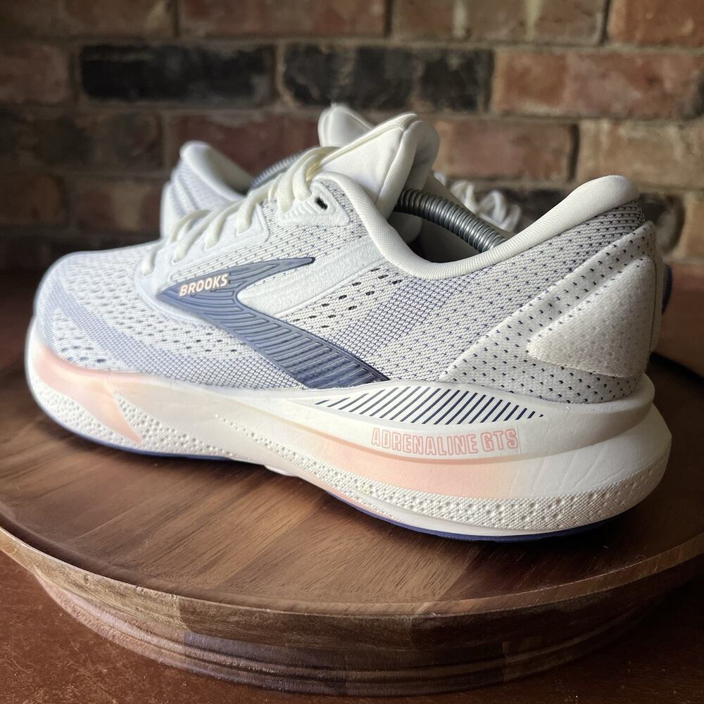 Brooks Adrenaline GTS 24 Road Running Grey Blue Peach Women's 9.5 Shoes Sneakers - Picture 3 of 16